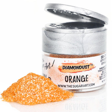The Sugar Art - DiamonDust - Edible Glitter For Decorating Cakes, Cupcakes & More - Kosher, Food-Grade Coloring - Orange - 3 grams - ViaCheff.com